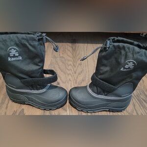 Kamik Black Snow Boots for Kids